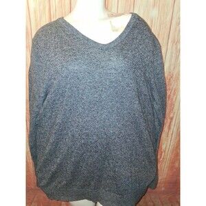 Croft & Barrow Gray Heather Long Sleeve V-neck Sweater Sz XXL